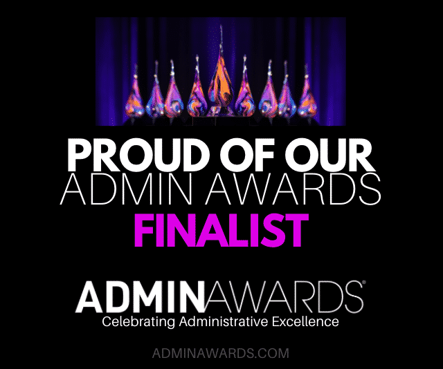 Proud of our Admin Awards Finalist